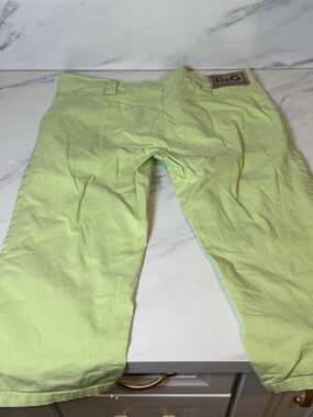Y2K dolce and Gabanna pale green cargo capris